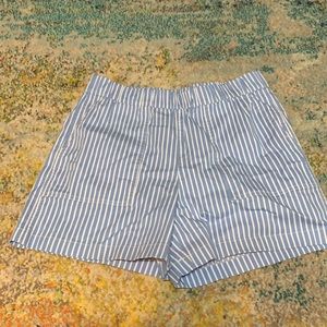 Pull-on camp shorts in stripe
